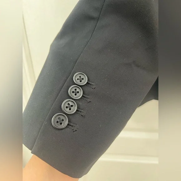 J.Crew 1035 Bi Stretch Wool Black Blazer (Size 6P) - Picture 10 of 14